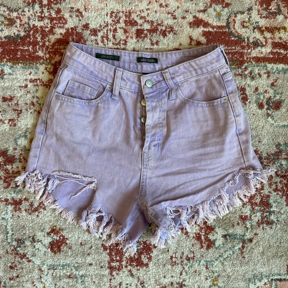 wild fable Pants - Wild Fable Purple‎ High Waisted Distressed Shorts